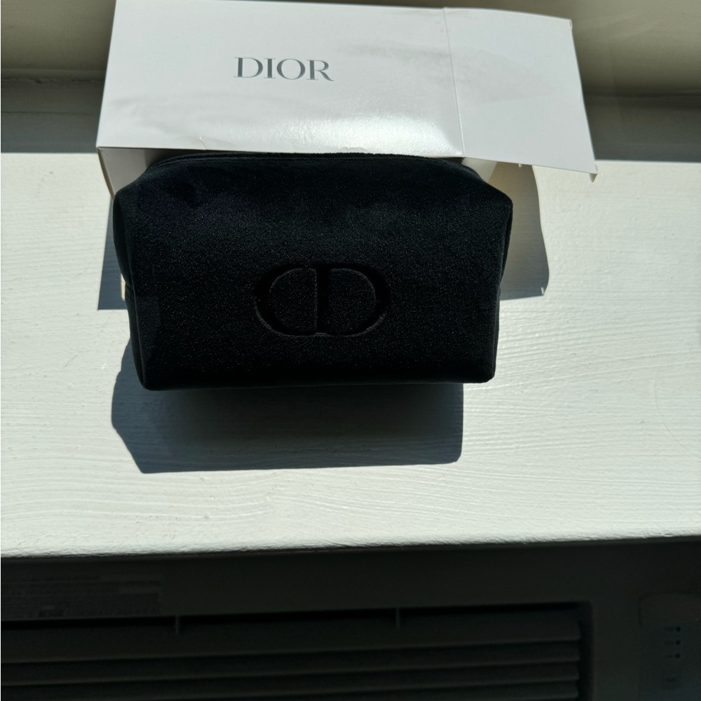 Dior Black Velvet Pouch - NIB
